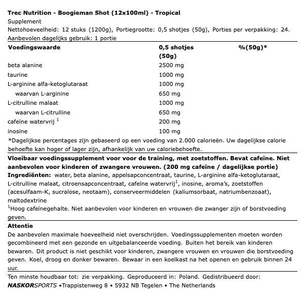 Trec Nutrition Boogieman shot