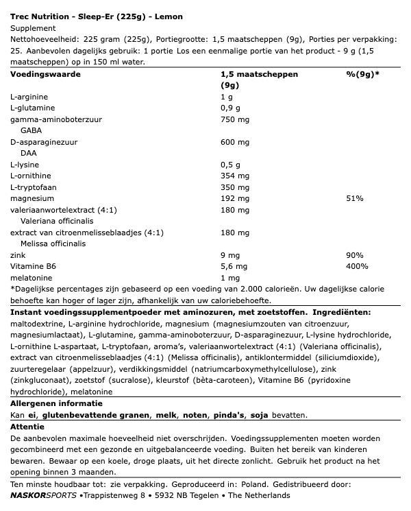 Trec Nutrition Sleep-Er (225g)