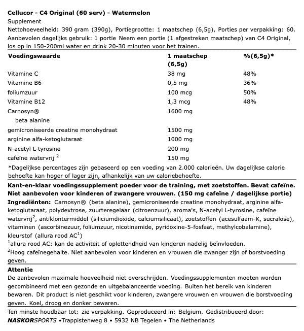 Cellucor C4 Original (60 servings)