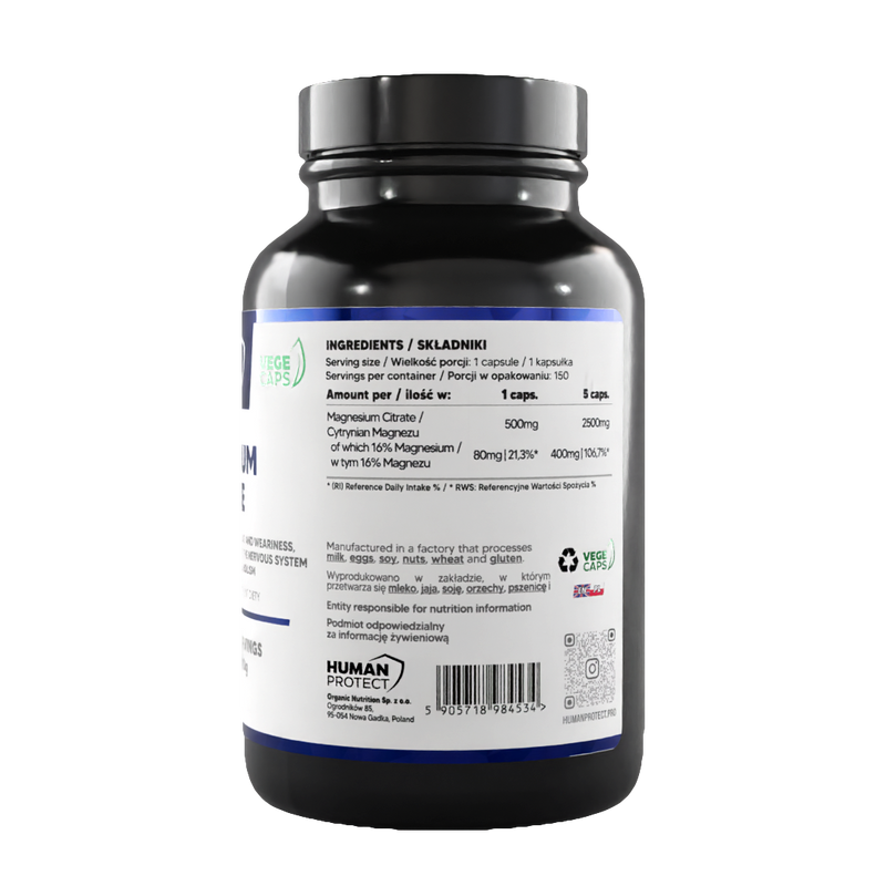 Human Protect Magnesium Citrate 150  caps